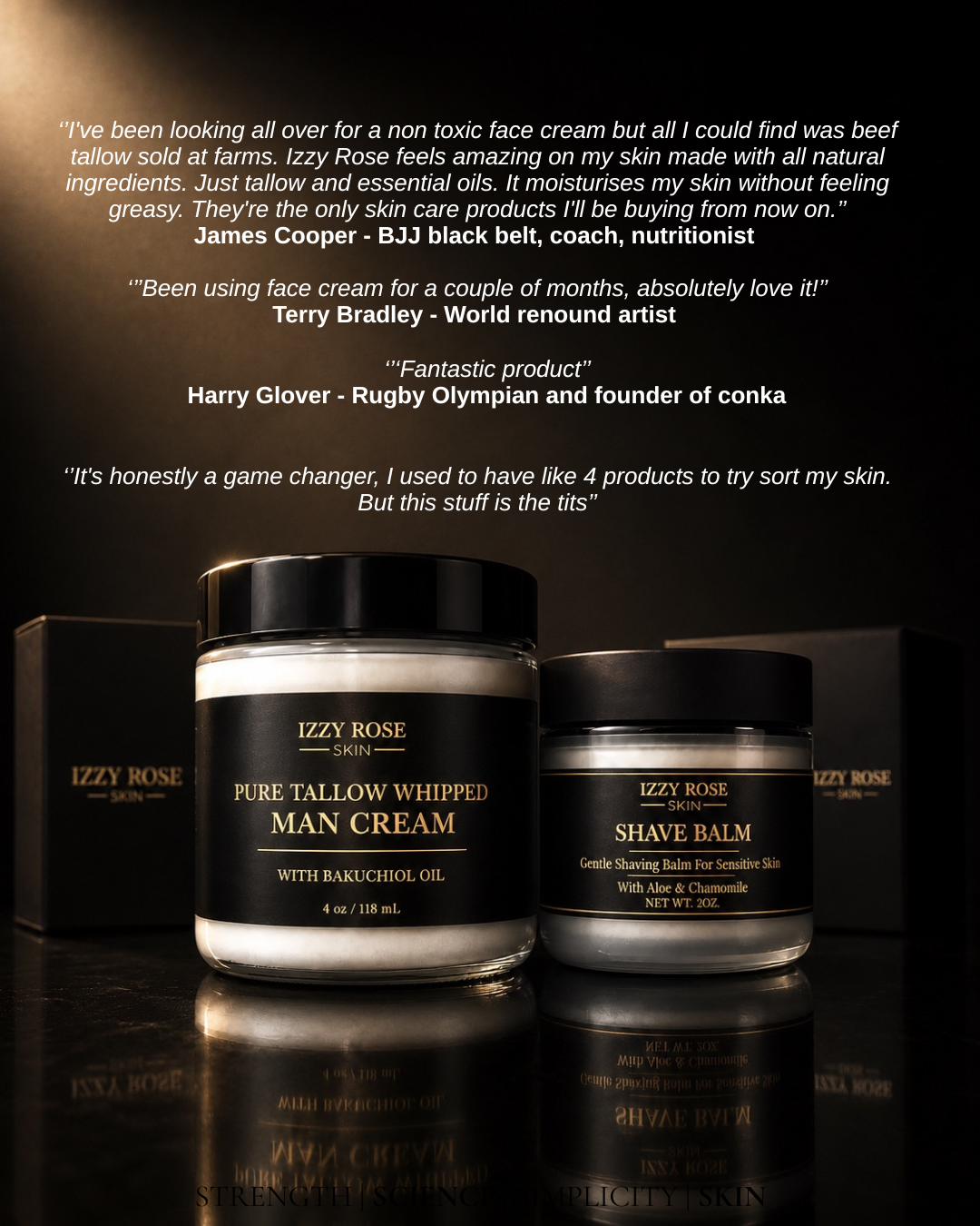 Men’s facial cream - Grass Fed Beef Tallow Whipped Moisturizer (Large 118ml)